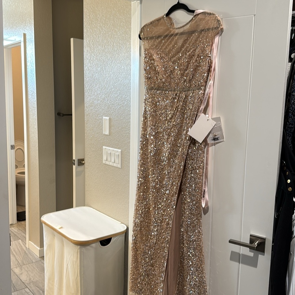 Mac Duggal Gown Nude - Picture 6 of 10